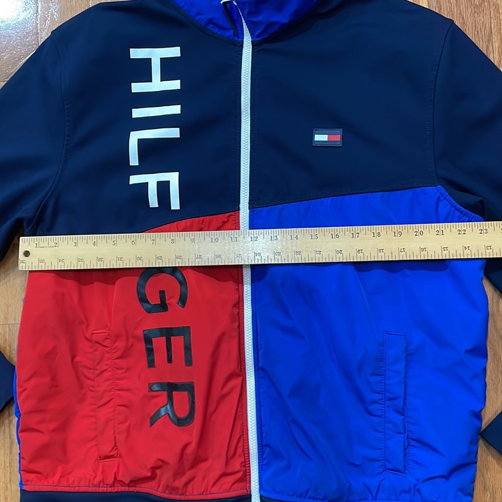 Tommy Hilfiger Size XXL Jacket Pockets inside & outside Color Block Retro - Picture 9 of 16